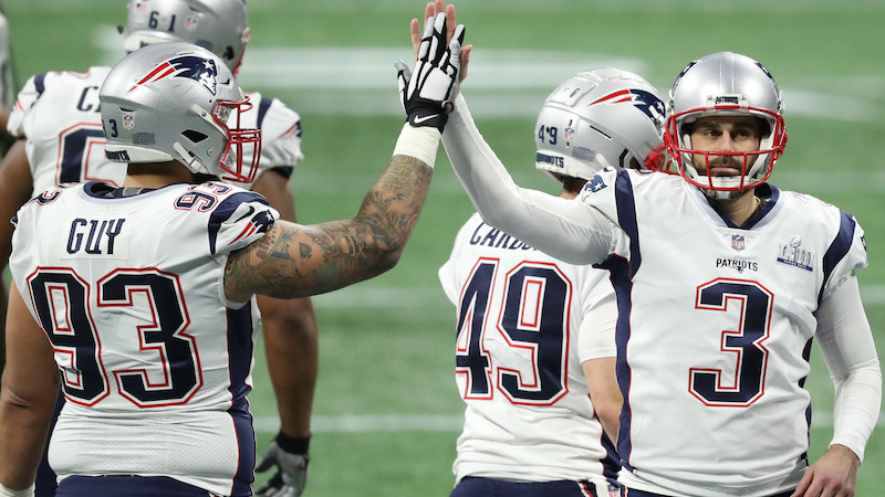 Patriots kicker Stephen Gostkowski