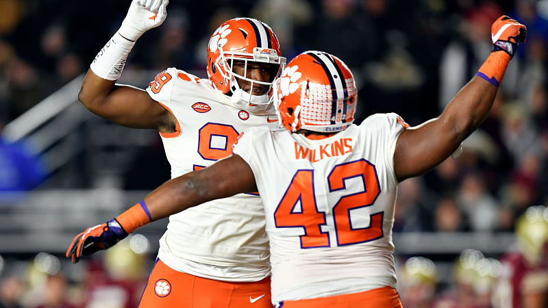 Clemson defensive linemen Clelin Ferrell and Christian Wilkins