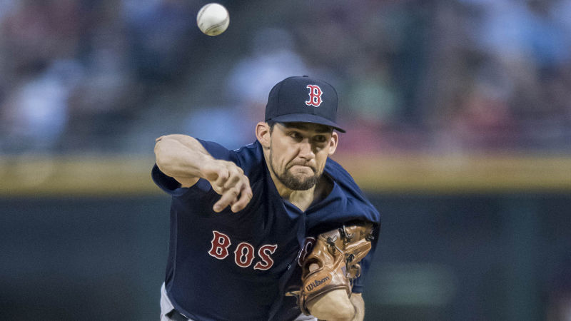 Boston Red Sox starting pitcher Nathan Eovaldi