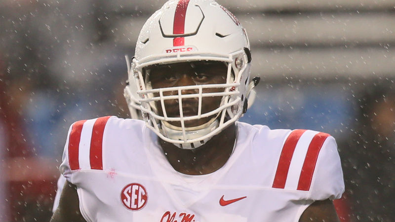 Ole Miss Rebels offensive lineman Greg Little