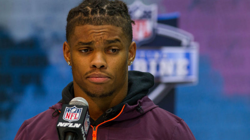 Delaware defensive back Nasir Adderley