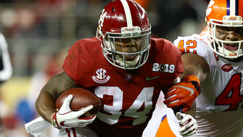 Alabama Crimson Tide running back Damien Harris
