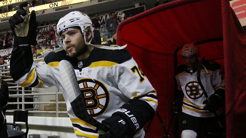Boston Bruins winger Jake DeBrusk
