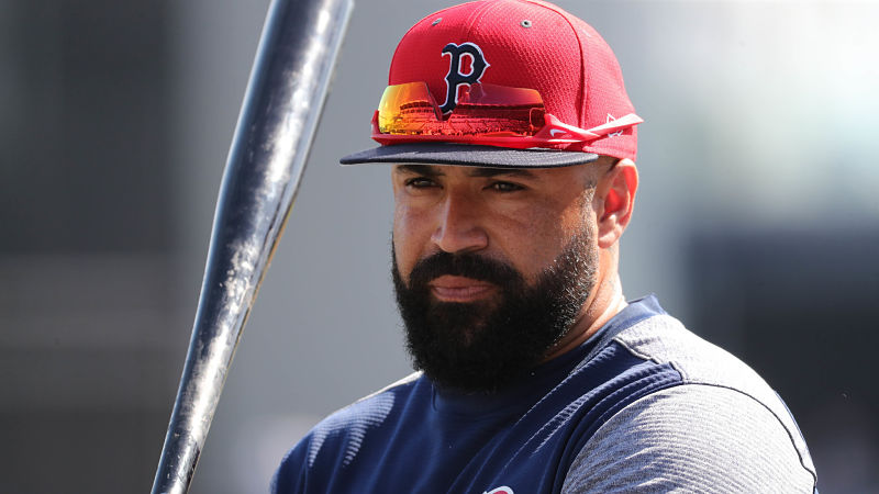 Boston Red Sox catcher Sandy Leon