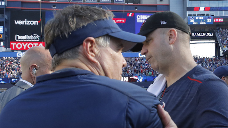Patriots head coach Bill Belichick, Texans head coach Bill O'Brien