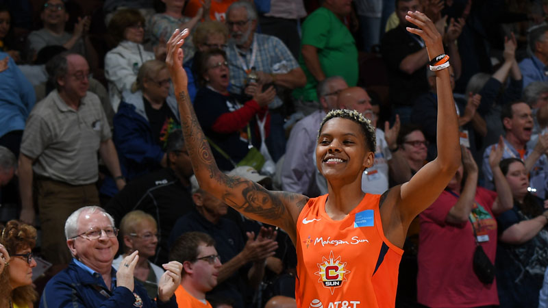 Connecticut Sun guard Courtney Williams