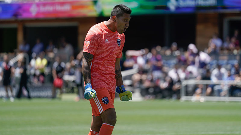 San Jose Earthquakes goalkeeper Daniel Vega