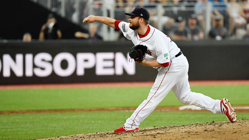 Boston Red Sox pitcher Ryan Brasier