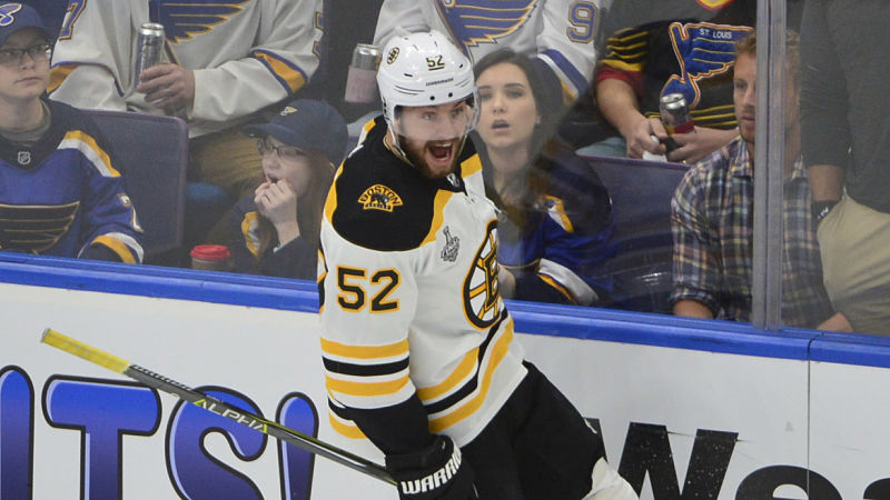 Boston Bruisn forward Sean Kuraly