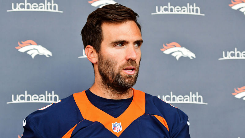 Denver Broncos quarterback Joe Flacco