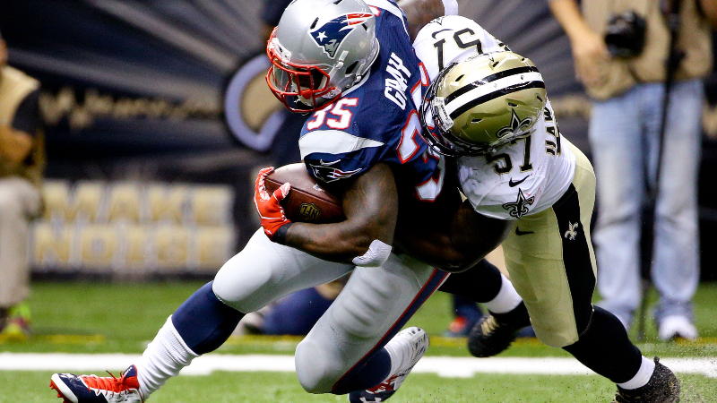 Former New England Patriots running back Jonas Gray (35)