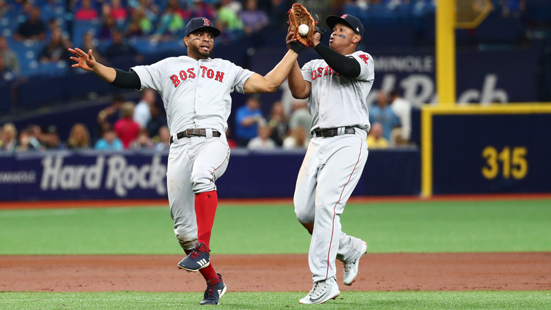 Red Sox infielders Rafael Devers, Xander Bogaerts
