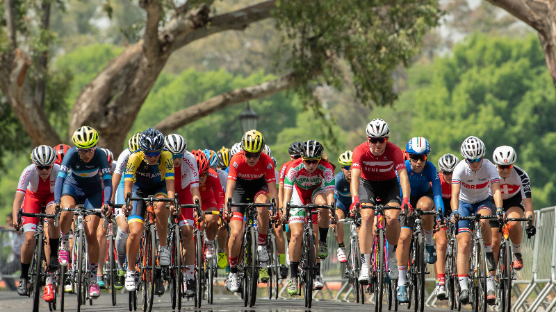Group shot of cyclists