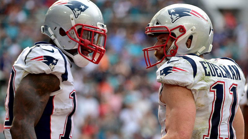 Patriots wide receivers Josh Gordon, Julian Edelman