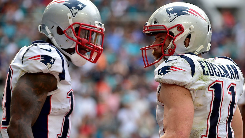 Patriots wide receivers Josh Gordon, Julian Edelman