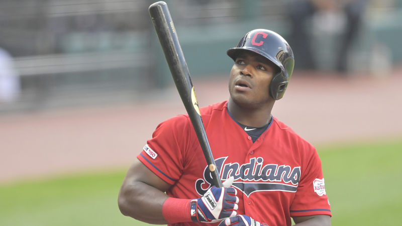 Cleveland Indians right fielder Yasiel Puig