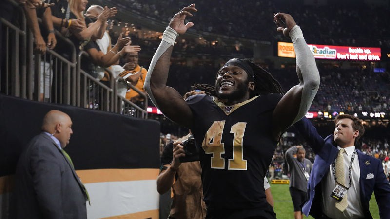 New Orleans Saints running back Alvin Kamara