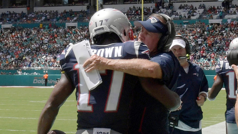 Antonio Brown, Bill Belichick