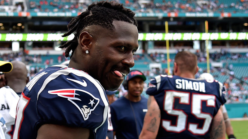 New England Patriots receiver Antonio Brown