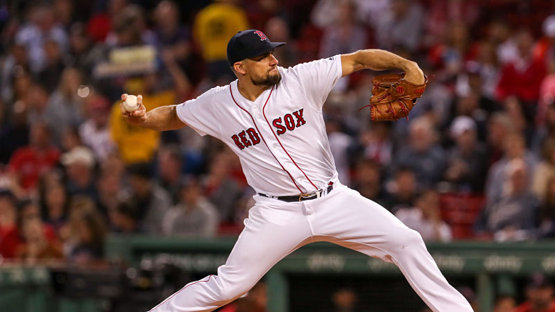 Boston Red Sox pitcher Nathan Eovaldi
