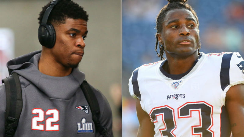 New England Patriots defensive backs Obi Melifonwu, Joejuan Williams
