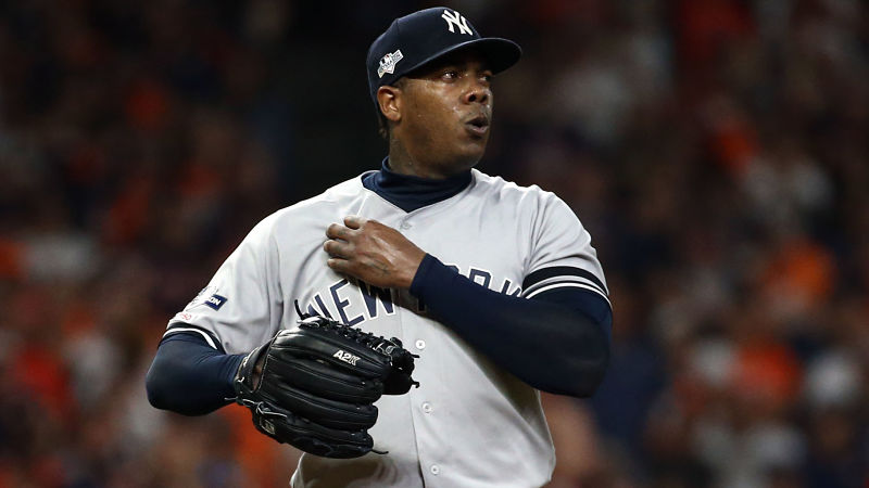 New York Yankees closer Arolids Chapman