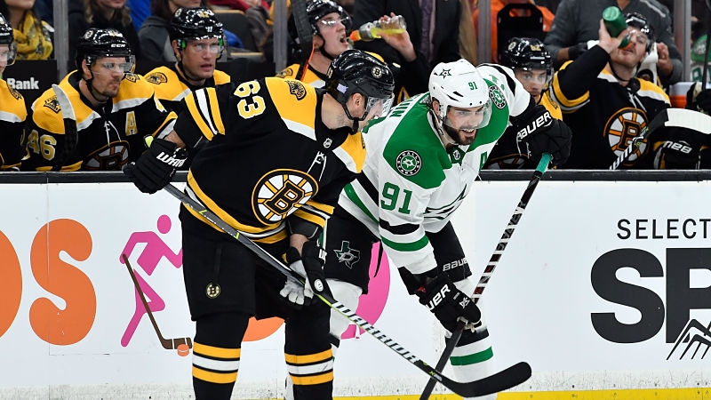 Boston Bruins forward, Brad Marchand, Dallas Stars forward Tyler Seguin