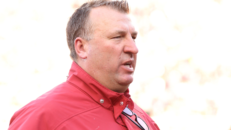 New England Patriots defensive-line coach Bret Bielema
