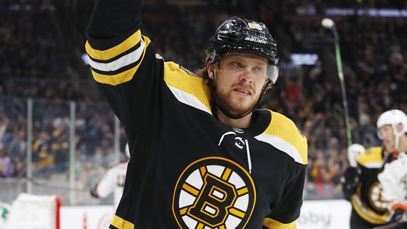 Boston Bruins winger David Pastrnak