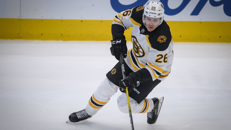 Bruins center Par Lindholm