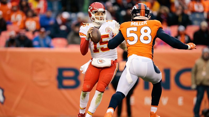 Kansas City Chiefs quarterback Patrick Mahomes and Denver Broncos linebacker Von Miller