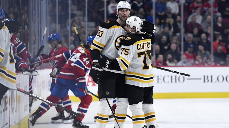 Boston Bruins Defensemen Zdeno Chara And Connor Clifton
