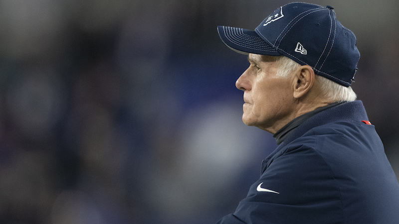 Patriots offensive line coach Dante Scarnecchia