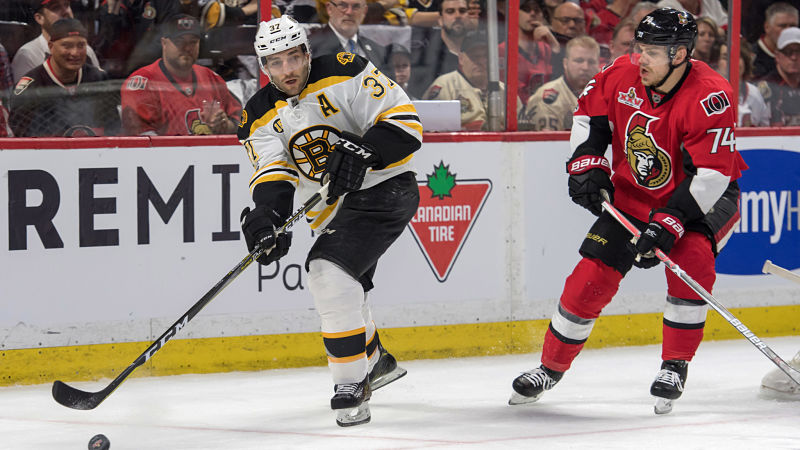 Boston Bruins center Patrice Bergeron