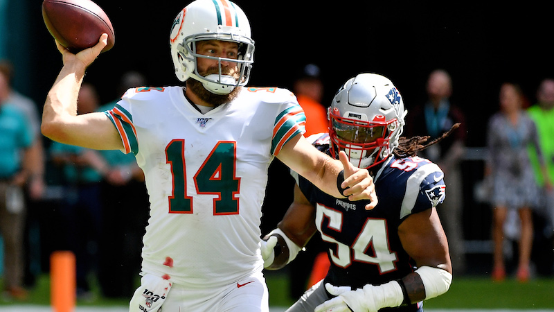 Dolphins quarterback Ryan Fitzpatrick, Patriots linebacker Dont'a Hightower