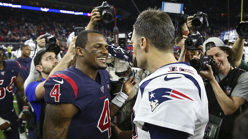 Houston Texans quarterback Deshaun Watson and New England Patriots quarterback Tom Brady