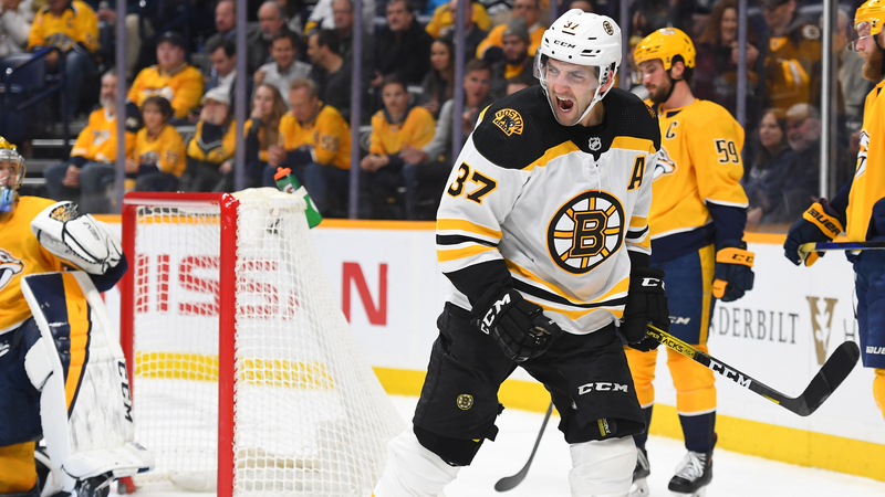 Boston Bruins' Patrice Bergeron