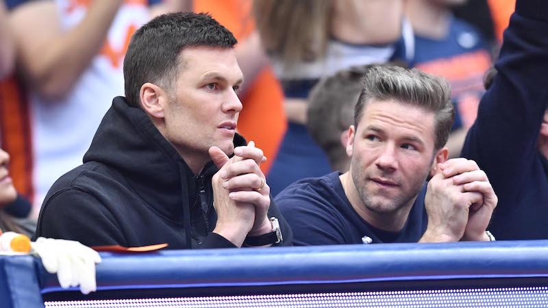 Patriots quarterback Tom Brady, wide receiver Julian Edelman