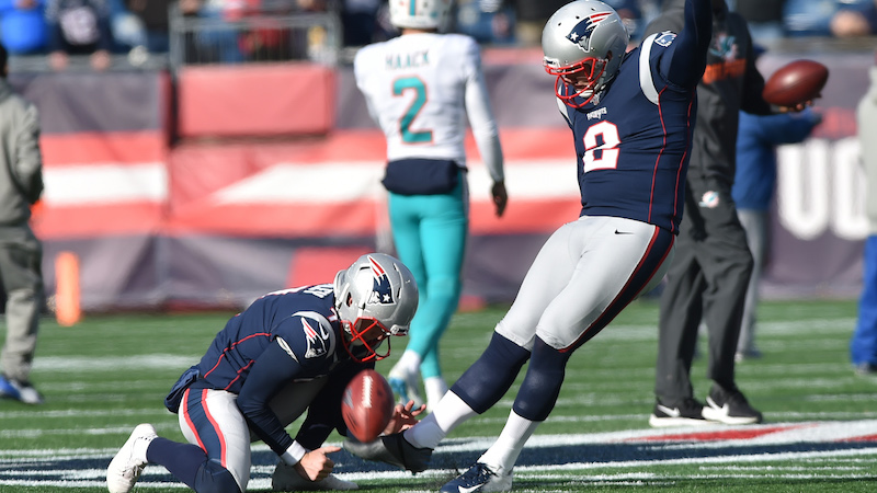 Patriots kicker Nick Folk