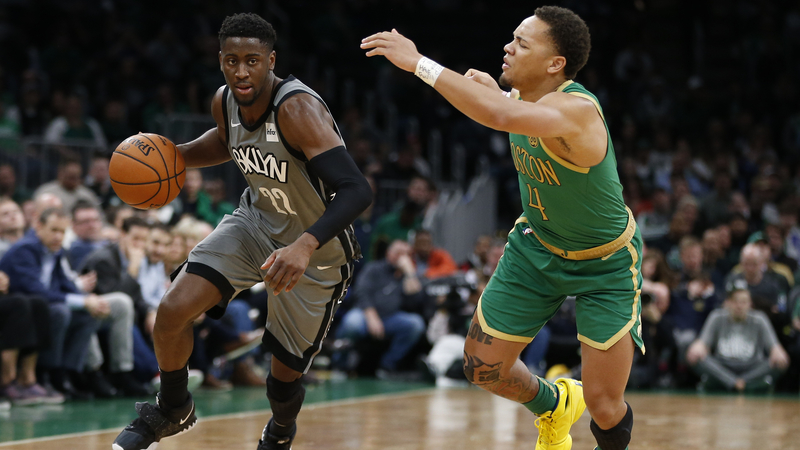 Brooklyn Nets guard Caris LeVert, Boston Celtics guard Carsen Edwards