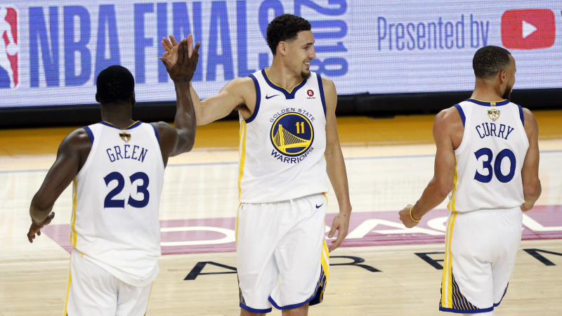 Draymond Green, Klay Thompson, Stephen Curry