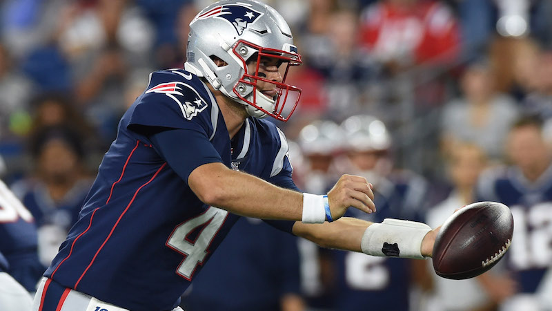Patriots quarterback Jarrett Stidham