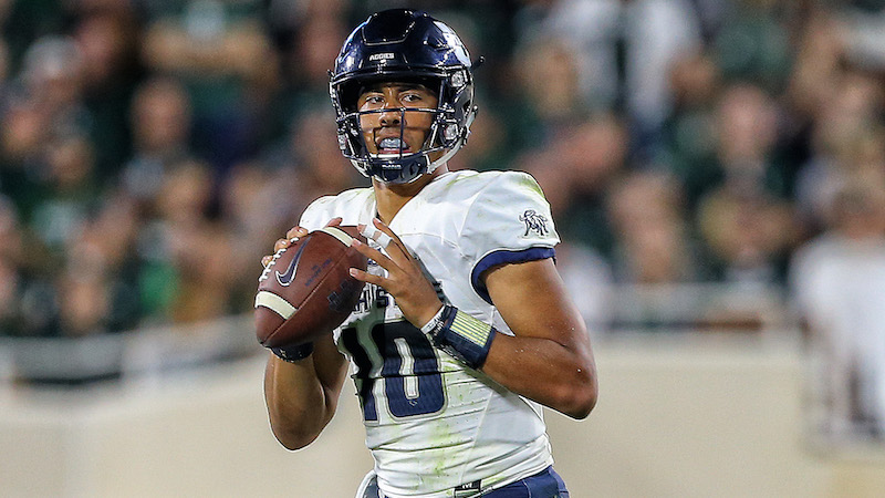 Utah State quarterback Jordan Love
