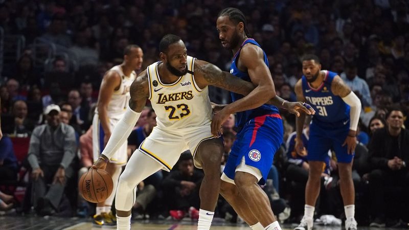 Los Angeles Lakers forward LeBron James, LA Clippers forward Kawhi Leonard