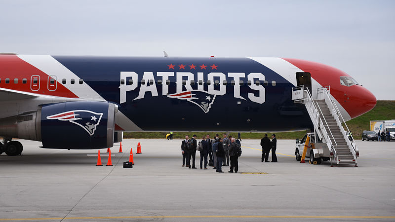 New England Patriots plane
