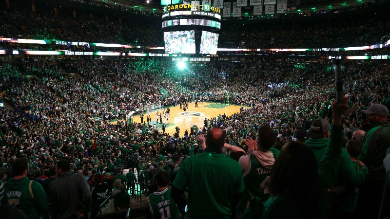 Boston Celtics fans at TD Garden