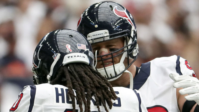 Arizona Cardinals wide receiver DeAndre Hopkins and Houston Texans defensive end J.J. Watt