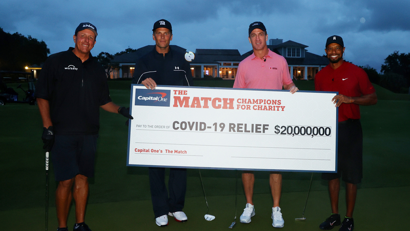 Phil Mickelson, Tom Brady, Peyton Manning, Tiger Woods