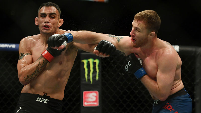 UFC fighters Tony Ferguson and Justin Gaethje