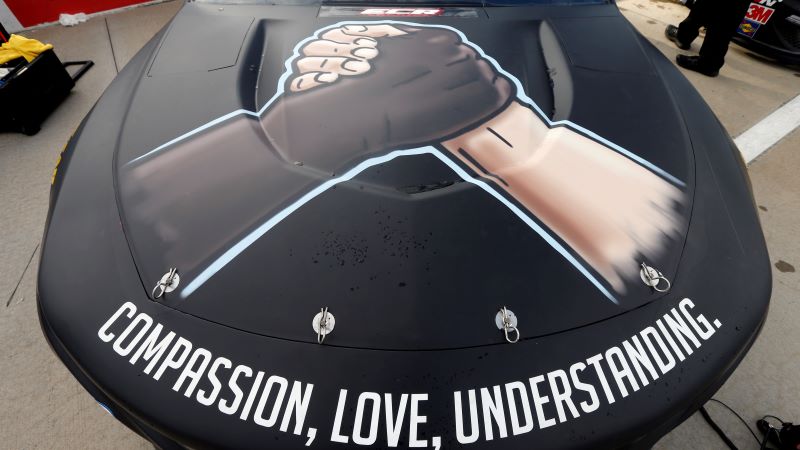 Black Lives Matter paint scheme driven by NASCAR driver Bubba Wallace